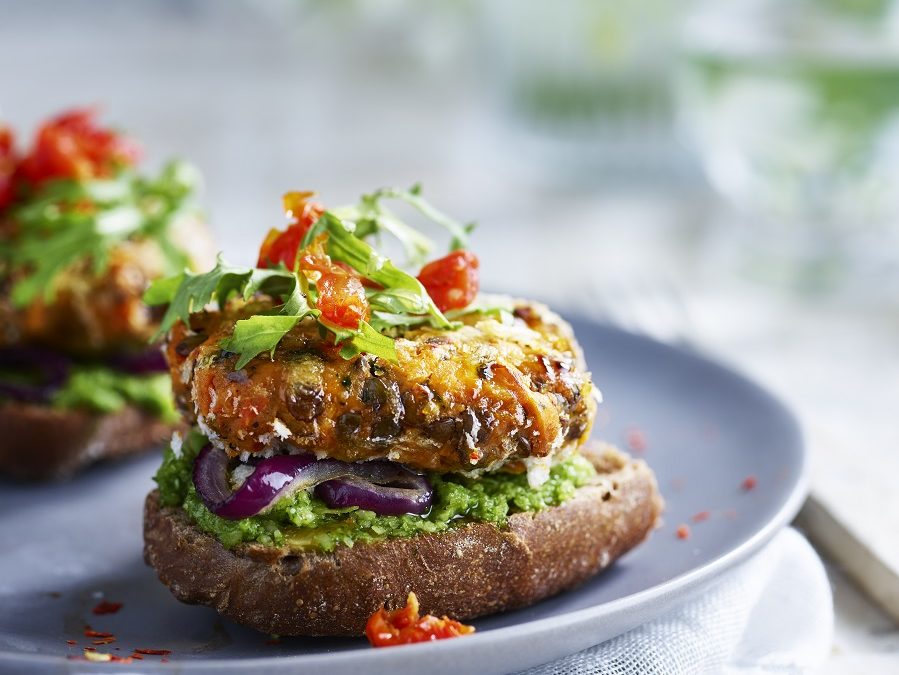 Zoeteaardappelburgers